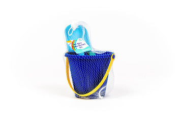 Toysmith 3-piece blue sand bucket set, perfect for beach and outdoor play