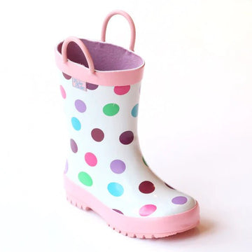 Pluie White Polka Dot Rain Boot - Shoptadpole