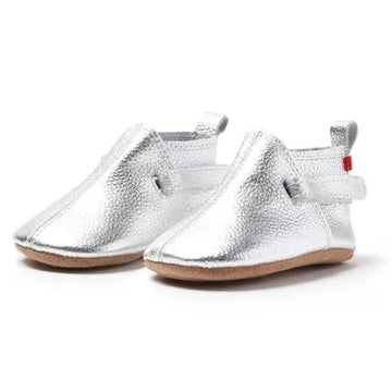 Zutano Leather Bootie Silver - Shoptadpole